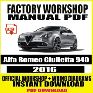 2016 Alfa Romeo Giulietta 940 Official Italian Workshop Manual