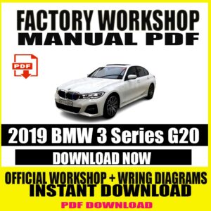 2019 BMW 3 Series G20 FACTORY REPAIR SERVICE MANUAL