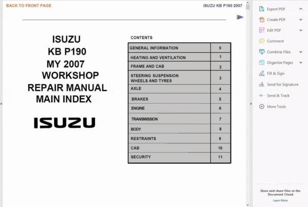 Isuzu D'MAX Workshop Manual (2003-2012) - Image 5