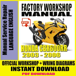 Honda CBR600RR Fireblade Workshop Manual (2003-2006)