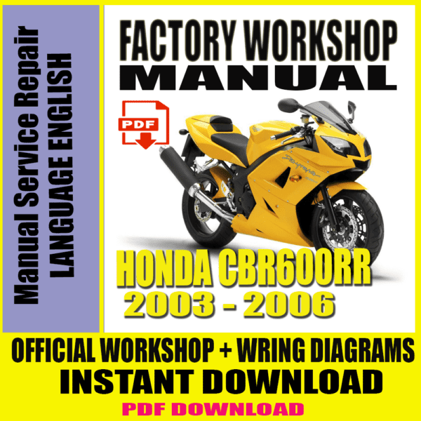 Honda CBR600RR Fireblade Workshop Manual (2003-2006)