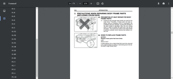 Toyota Corolla E140/E150 Workshop Manual (2006-2012) - Image 4