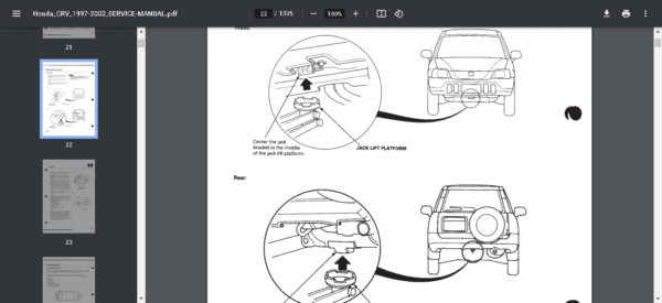 Honda CR-V Manual Service Repair 1995 -2001 - Image 4