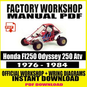 Honda Fl250 Odyssey 250 Atv 1976-1984 Service Repair Manual