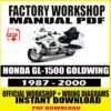 Honda GL 1500 Goldwing Service Repair Manual - Essential guide for maintenance and repairs. Download now for comprehensive insights.