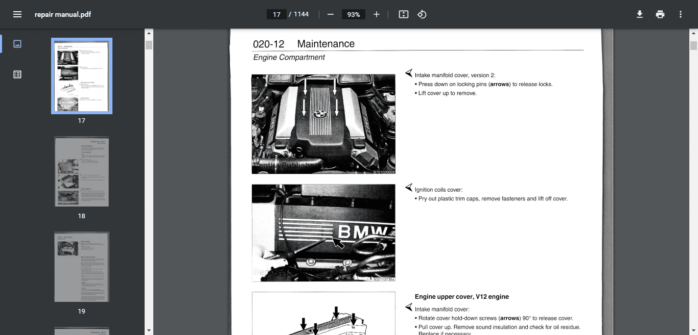 BMW 7 SERIES E38 740I 1995-2001 SERVICE REPAIR MANUAL