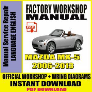 MX-5 FACTORY REPAIR SERVICE MANUAL & WIRING DIAGRAMS 2008 MAZDA MIATA 