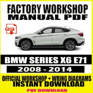 BMW Series X6 E71 2008-2014  Manual Service Repair