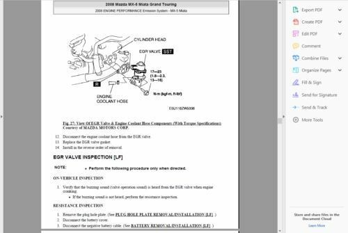 Mazda MX-5 Miata Sport 2006-2007 Factory Service Manual Wiring Diagrams