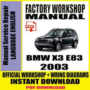 BMW X3 E83  2003 Workshop Manual Service Repair