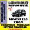 bmw x3 e83 2004 workshop manual service repair copy