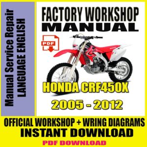 Honda CRF450X 2005-2012 FACTORY REPAIR SERVICE MANUAL