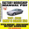 factory workshop service repair manual bmw 5 series e39 1997 2002 wiring