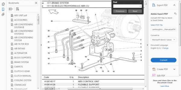 LAMBORGHINI MURCIELAGO 2001-2010 WORKSHOP Repair MANUAL