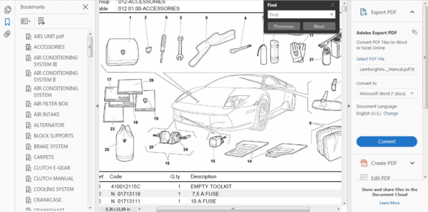 LAMBORGHINI MURCIELAGO 2001-2010 WORKSHOP Repair MANUAL