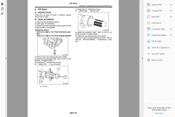 WORKSHOP Service Repair MANUAL for SUBARU FORESTER 2002-2008 +WIRING