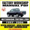 MITSUBISHI TRITON L200 1997-2006 SERVICE REPAIR MANUAL