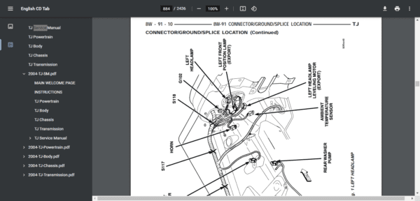 JEEP TJ WRANGLER Workshop Manual 1997–2006 - Image 3