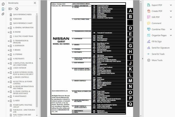 NISSAN ELGRAND E52 2010-2016 SERVICE REPAIR MANUAL - Image 2
