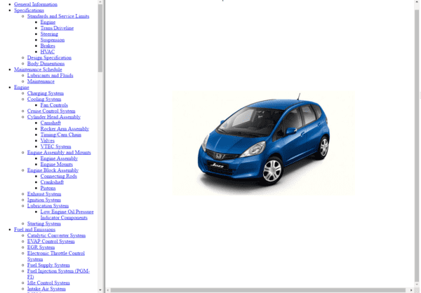 HONDA JAZZ SERVICE REPAIR MANUAL 2007-2014 PDF - Image 6