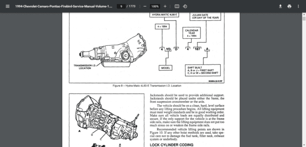 Chevrolet Camaro Workshop Manual (1992-2002) - Image 5