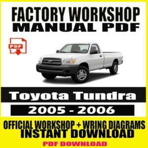 Toyota Tundra 2005-2006 Service Repair Manual