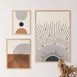 mid-century-art-prints-set-of-3-neutral-modern-wall-art-decor-minimalist-digital-prints-boho-style-art-prints-orange-black-rainbows