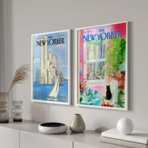 new-yorker-magazine-cover-poster-set-of-6-vintage-magazine-summer-print