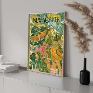 New Yorker Magazine Cover Poster Set Of 6, Vintage Magazine Summer Print