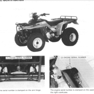 Honda Fourtrax 250/TRX250 Workshop Manual (1985-1987)