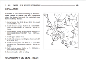 Dodge Dakota Workshop Manual (2005-2011)