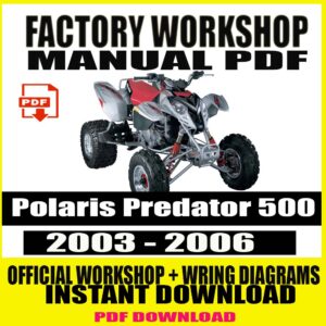 Polaris Predator 500 2003-2006 Workshop Service Repair Manual PDF