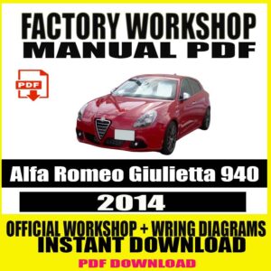 2014 Alfa Romeo Giulietta 940 Service Repair Manual PDF