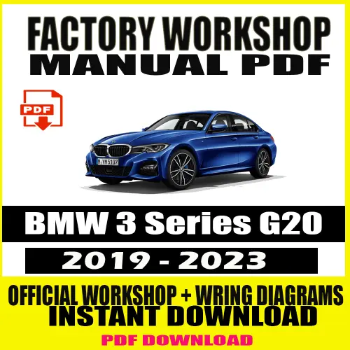 BMW 3 Series G20 Workshop Manual Cover (2019-2023) - Official Service and Repair Guide with Wiring Diagrams