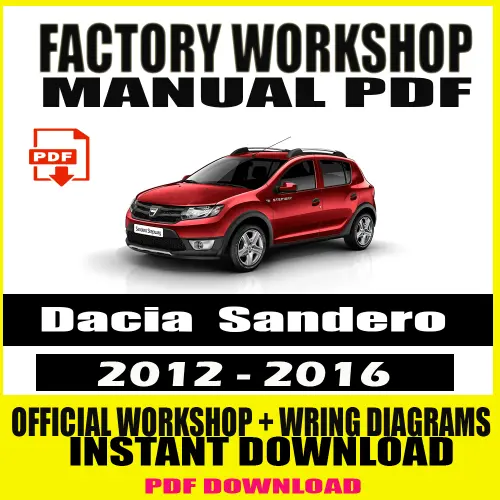 DACIA Sandero Workshop Manual (2012–2016)