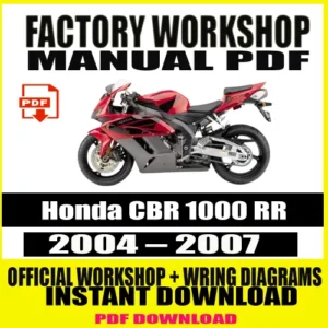 Honda CBR 1000 RR Factory Workshop Repair Manual PDF