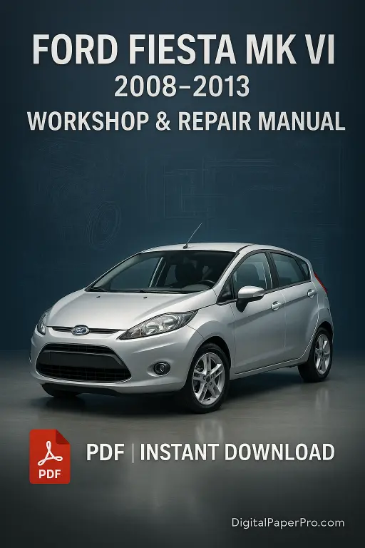 Ford Fiesta MK VI Workshop Manual (2008-2013) Cover Page with Repair Instructions and Wiring Diagrams.