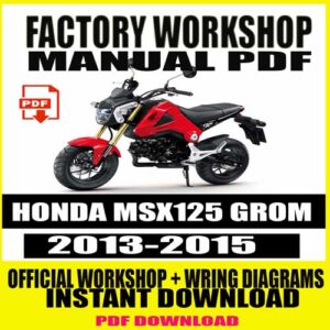 HONDA MSX125 GROM Factory Service Repair Manual (2013-2015)