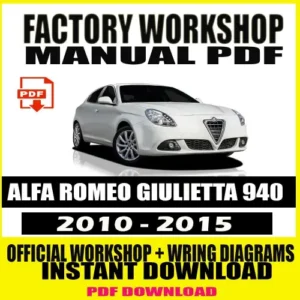 Alfa Romeo Giulietta 940 Workshop Manual (2010-2015)