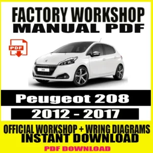 Peugeot 208 Workshop Manual (2012–2017)