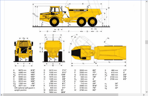 Volvo A25C Articulated Dump Truck Service Repair Shop Manual
