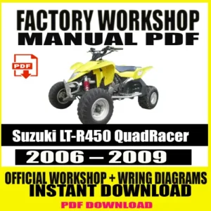 Suzuki LT-R450 QuadRacer 2006-2009 REPAIR SERVICE MANUAL