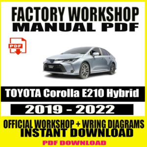 TOYOTA Corolla E210 Hybrid Workshop Manual (2019-2023)