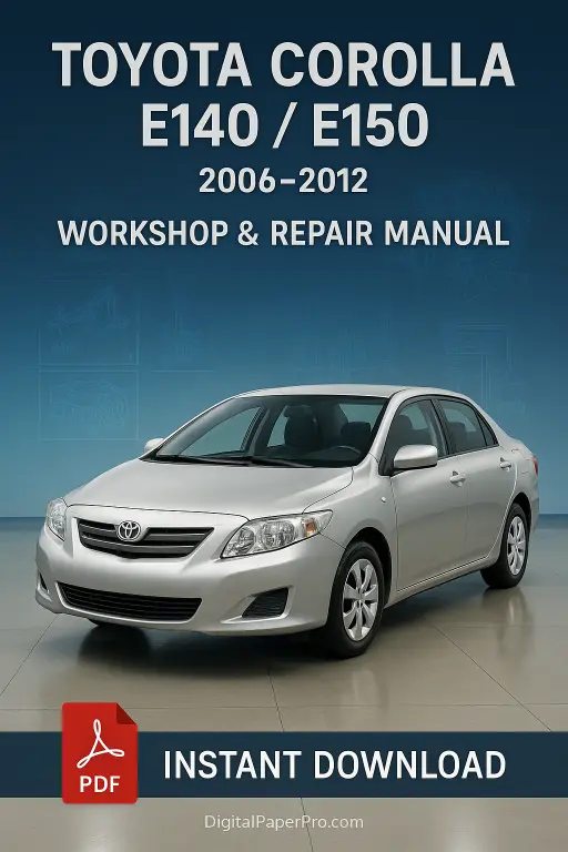 Toyota Corolla E140/E150 Workshop Manual (2006-2012) PDF - Comprehensive Repair Guide with Wiring Diagrams