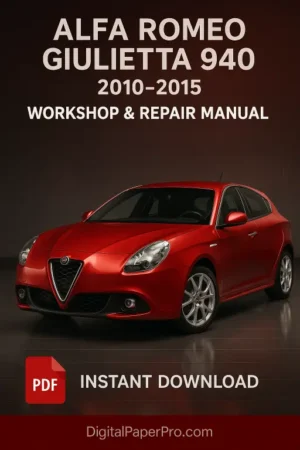 Alfa Romeo Giulietta 940 Workshop Manual (2010-2015)