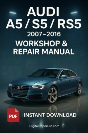 Audi A5 S5 RS5 Workshop Manual (2007–2016)