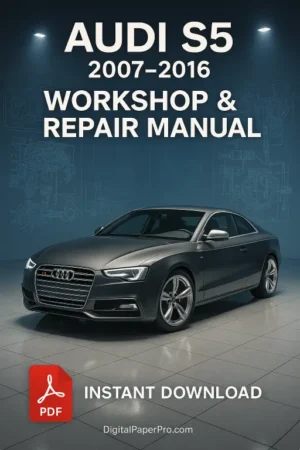 Audi S5 Workshop Manual (2007–2016)