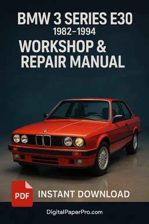 BMW 3 Series E30 Workshop Manual (1982–1994) – Official Service & Repair Guide