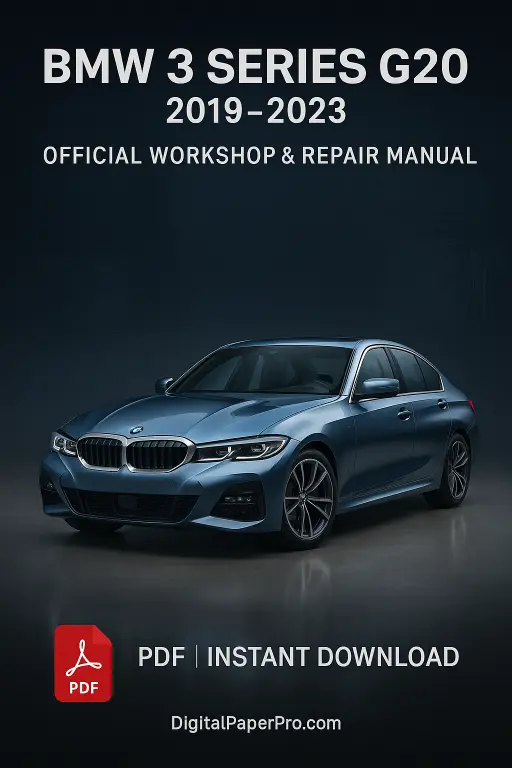 BMW 3 Series G20 Workshop Manual Cover (2019-2023) - Official Service and Repair Guide with Wiring Diagrams