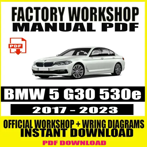 BMW 5 Series G30 530e Workshop Manual (2017-2023)